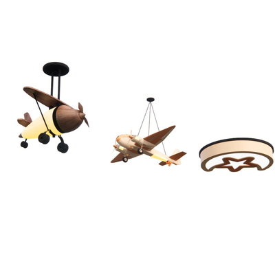  现代儿童卡通飞机吊顶吸顶灯su模型 