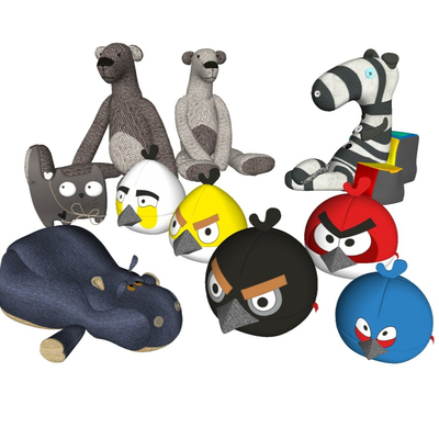  现代儿童玩具su模型 