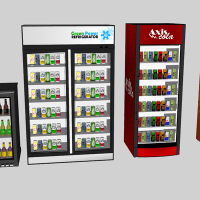  现代冰柜su模型 