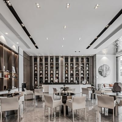 鲲誉设计 新中式售楼处洽谈区