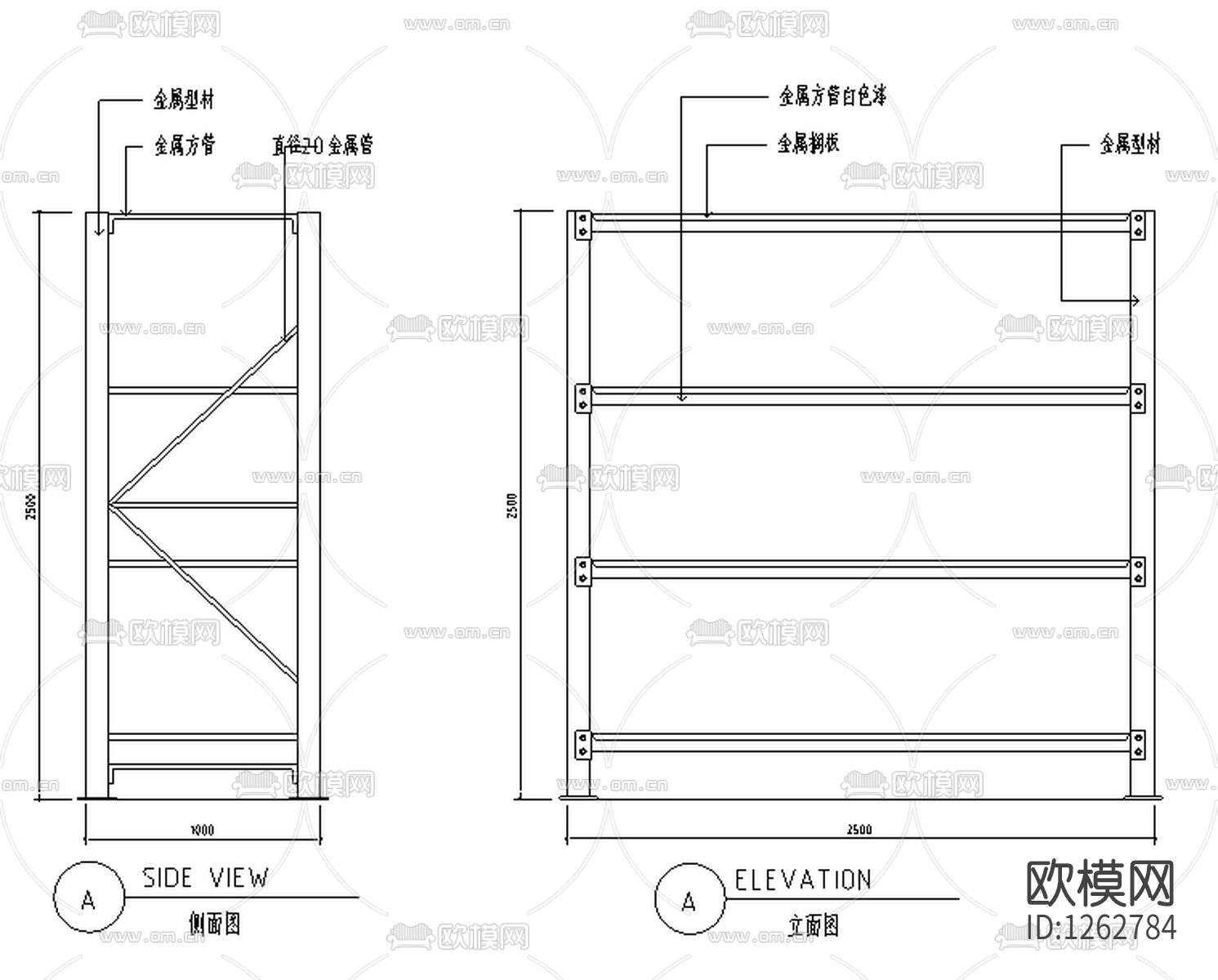 超市货架节点大样下载（渲染图3）