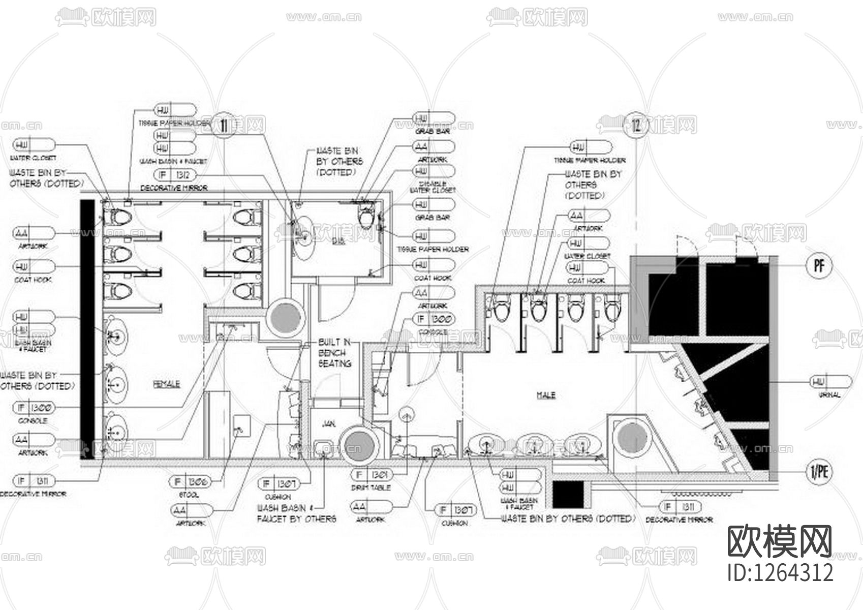 家装家具节点大样下载（渲染图2）