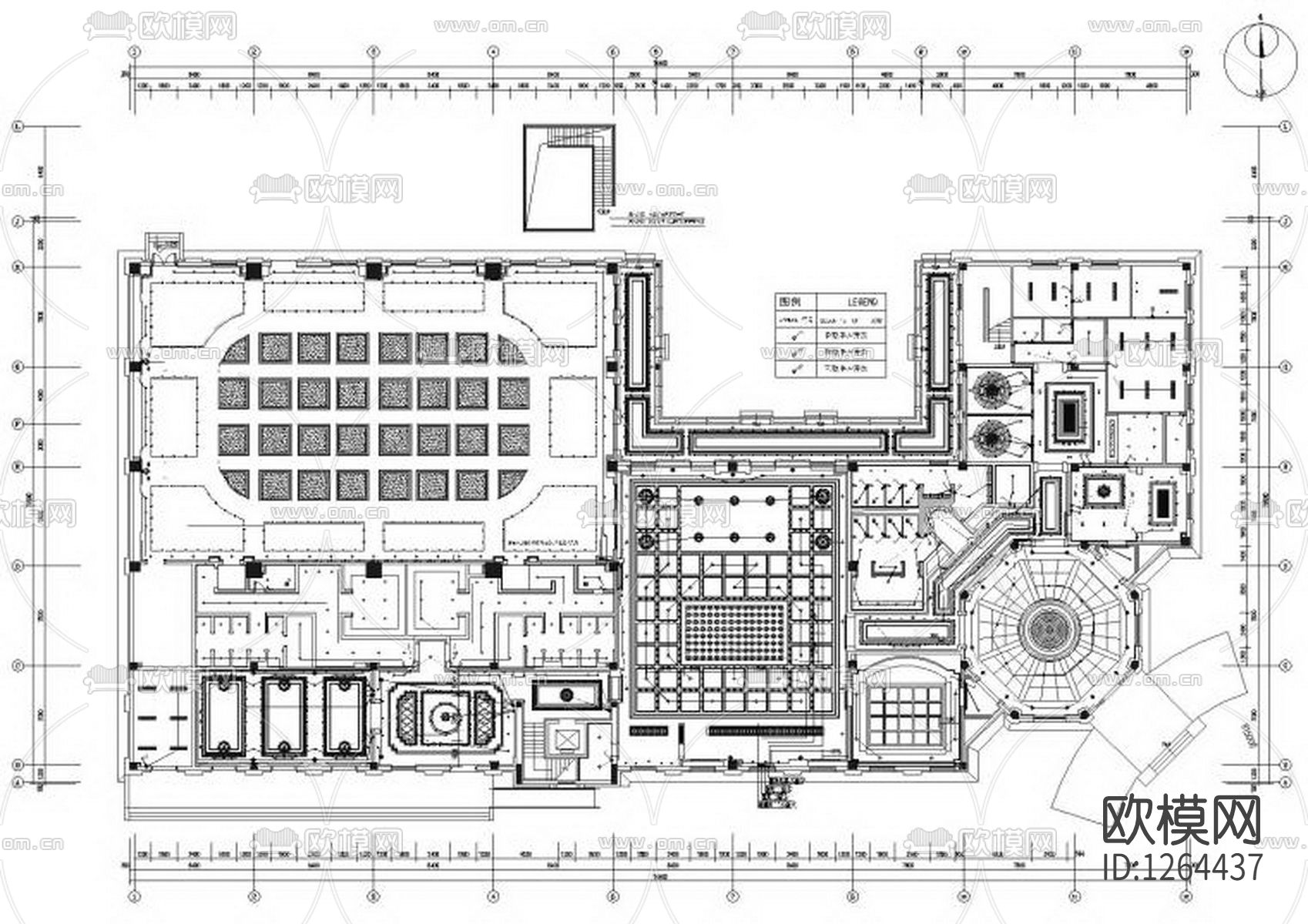 会所CAD图纸下载（渲染图7）