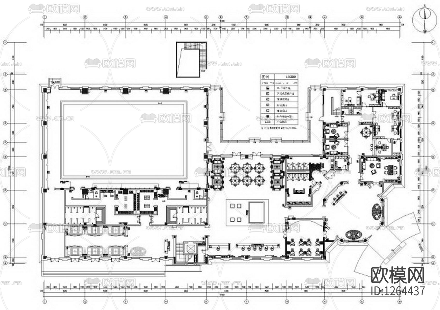 会所CAD图纸下载（渲染图6）