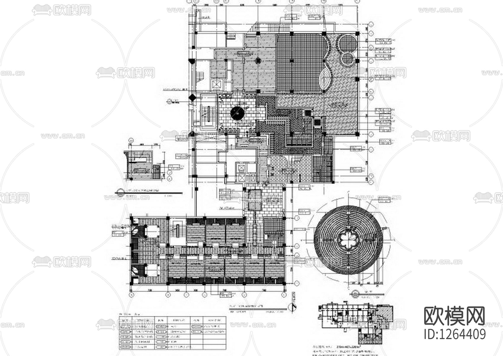 SPA会所区整套图纸cad施工图