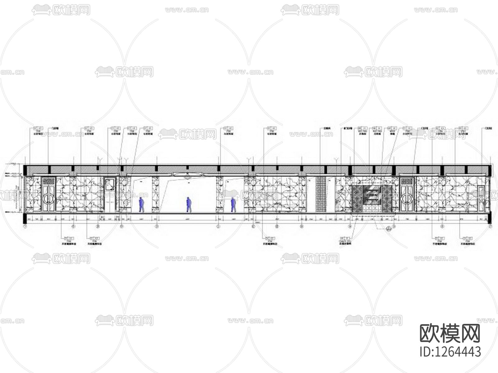 会所cad施工图下载（渲染图3）