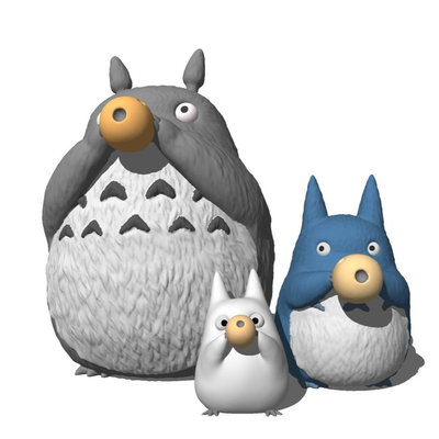  现代龙猫公仔玩具su模型 