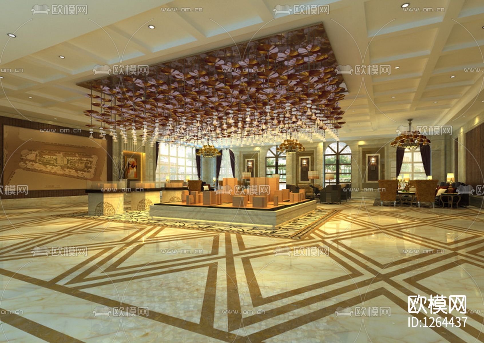 会所CAD图纸下载（渲染图9）