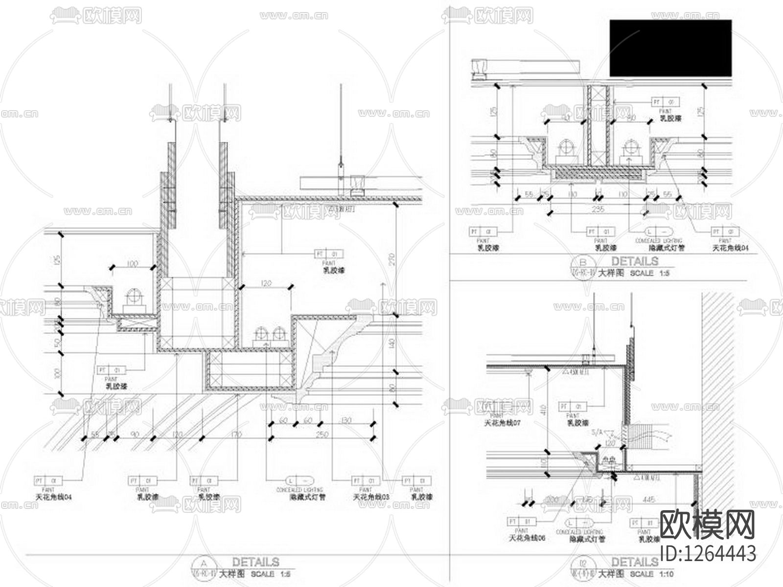 会所cad施工图下载（渲染图7）