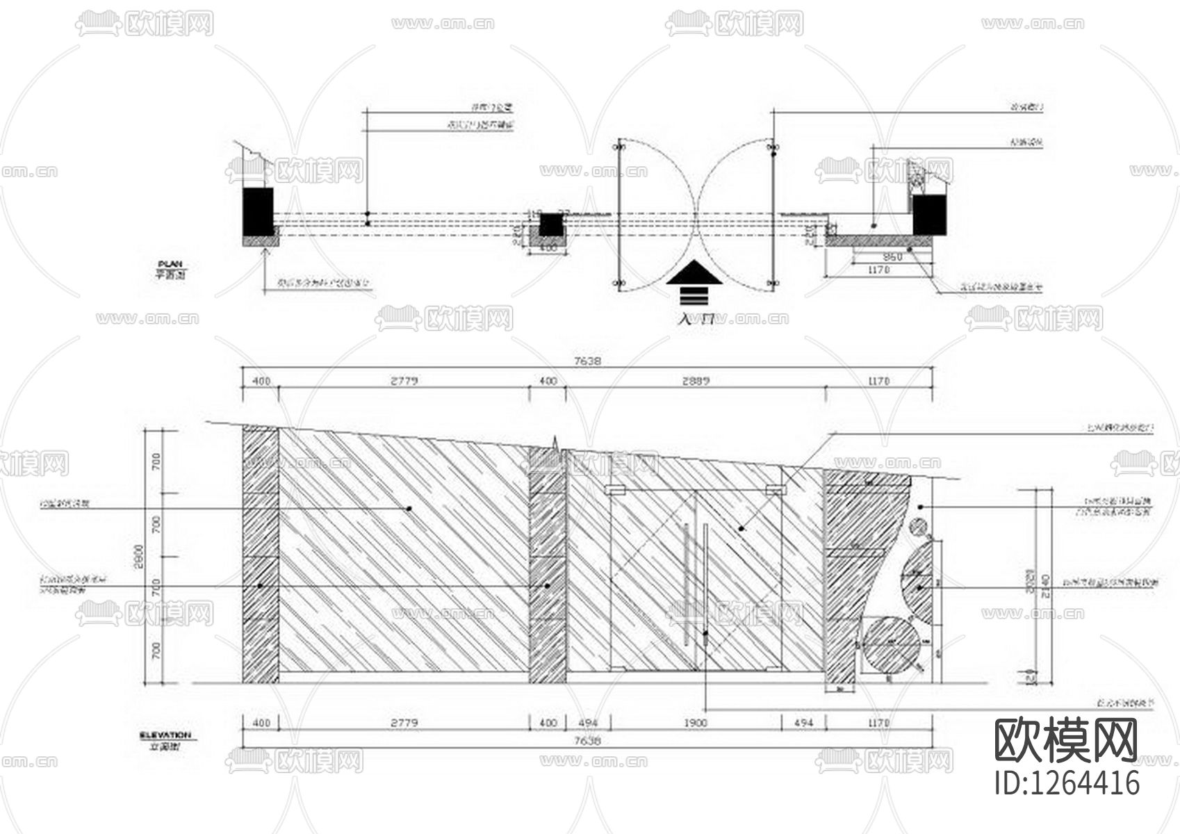 养生馆室内cad施工图下载（渲染图8）