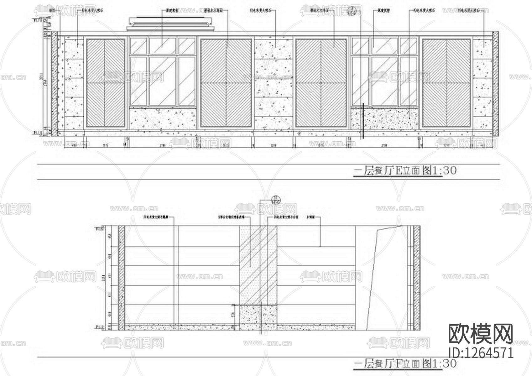 朗庭上郡会所室内设计cad施工图