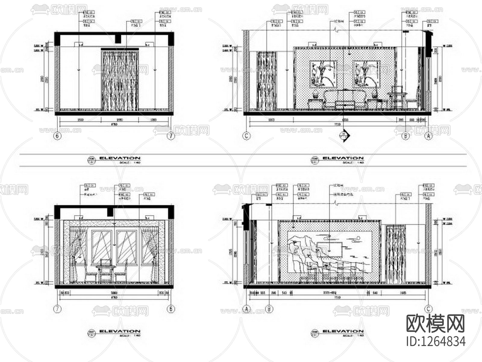 生态养生园cad施工图下载（渲染图7）