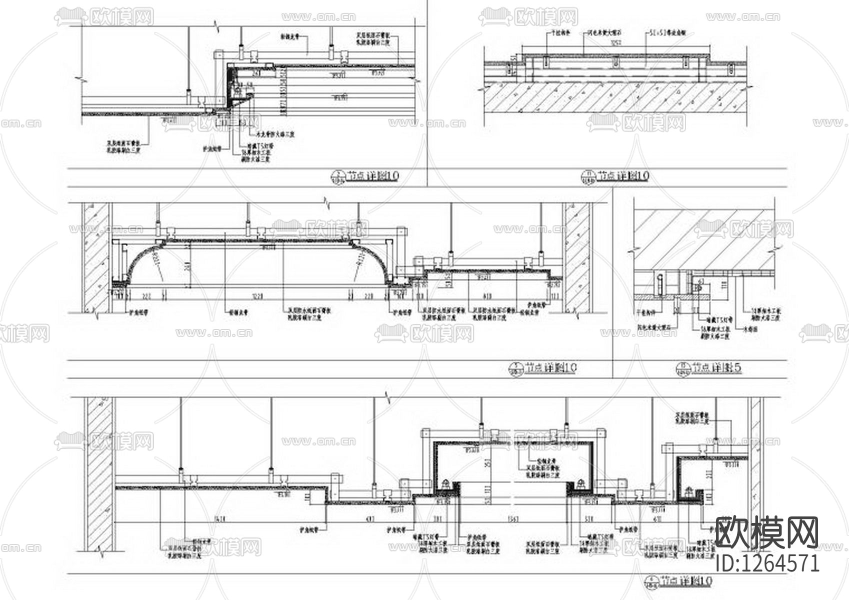朗庭上郡会所室内设计cad施工图