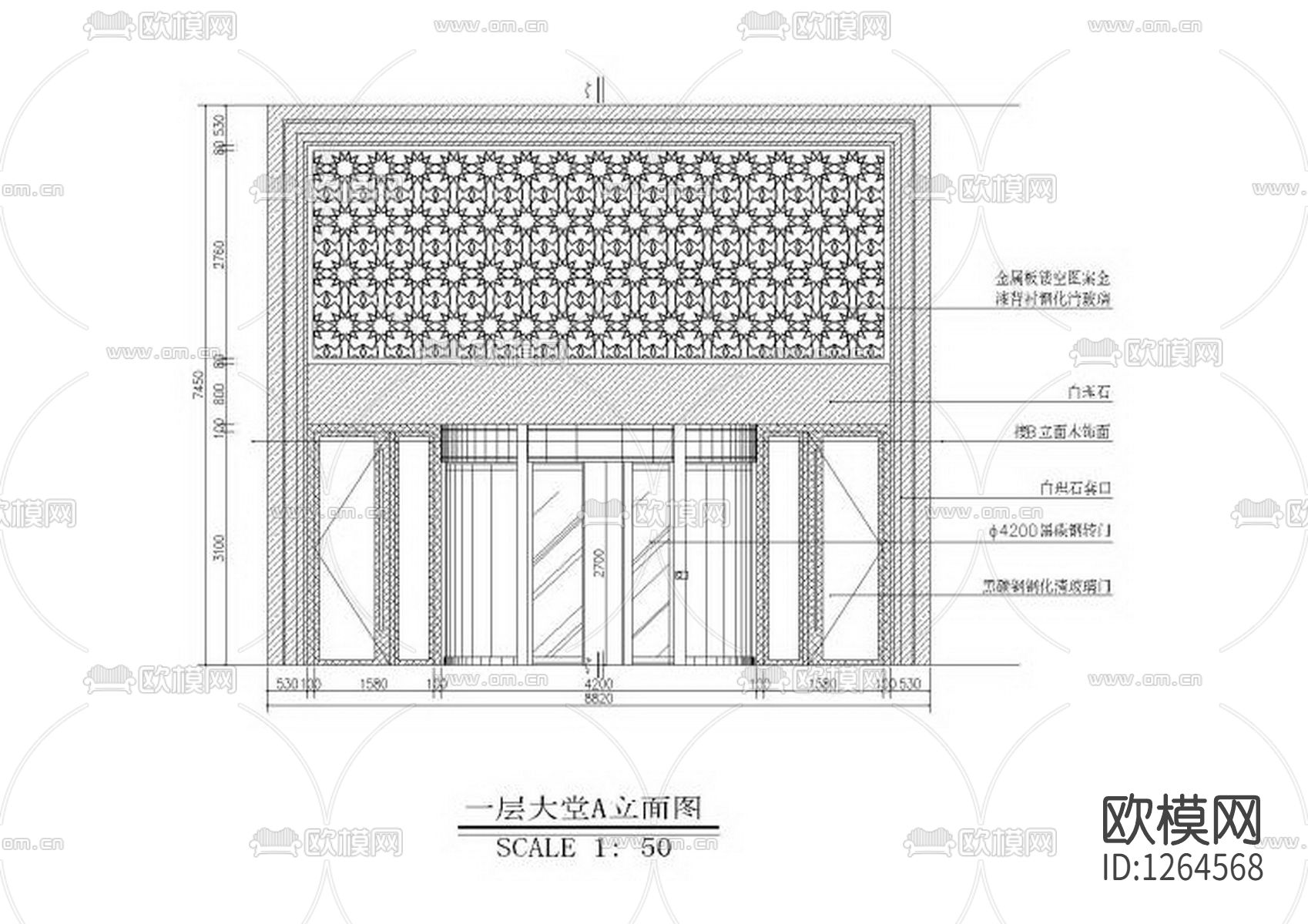 希尔斯池典桑拿浴会所cad施工图下载（渲染图1）