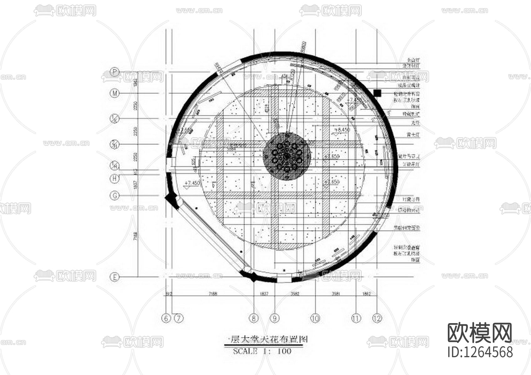 希尔斯池典桑拿浴会所cad施工图下载（渲染图5）