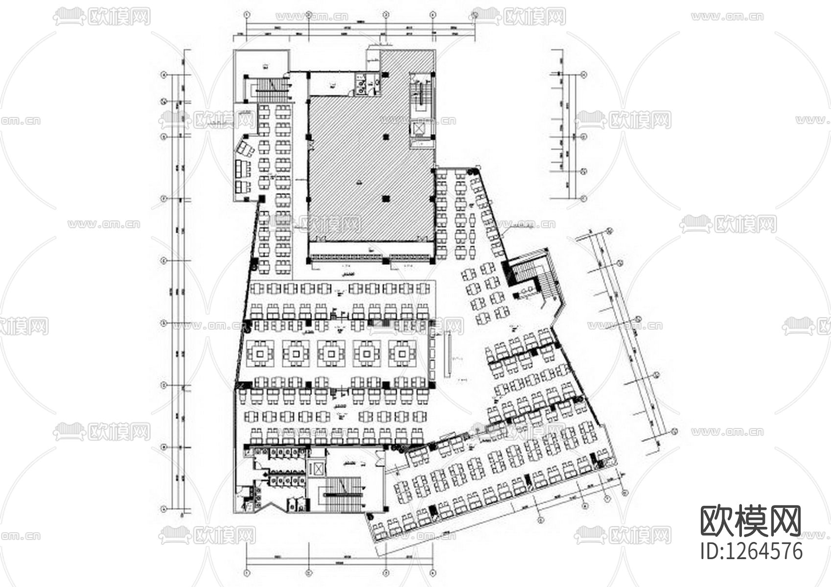 现代三层M5会所室内cad施工图