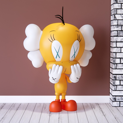  现代kaws玩具su模型 