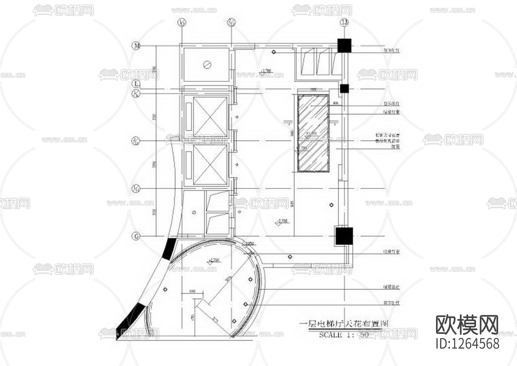 希尔斯池典桑拿浴会所cad施工图下载（渲染图4）