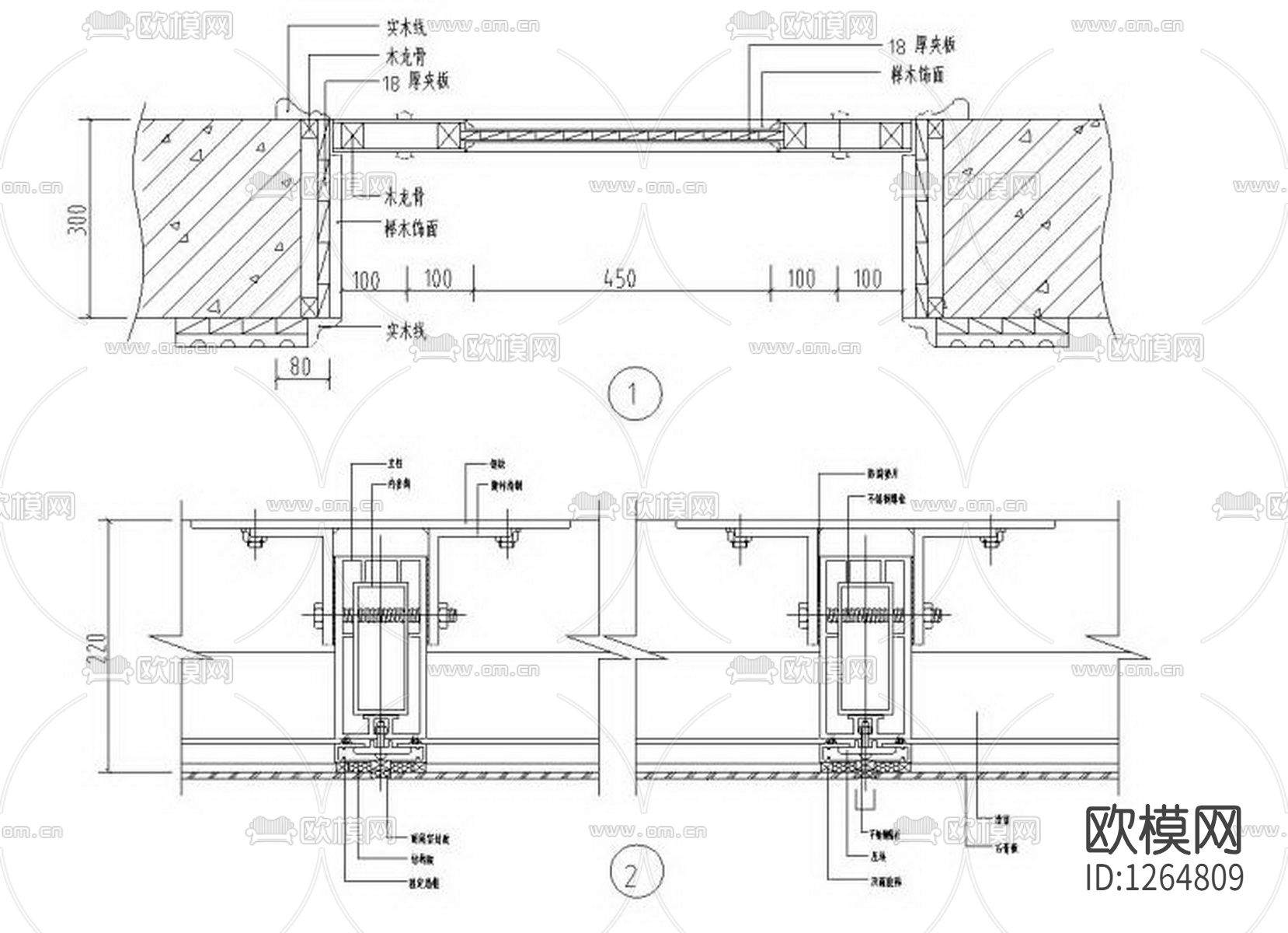 中式茶艺馆会所装修cad施工图下载（渲染图9）