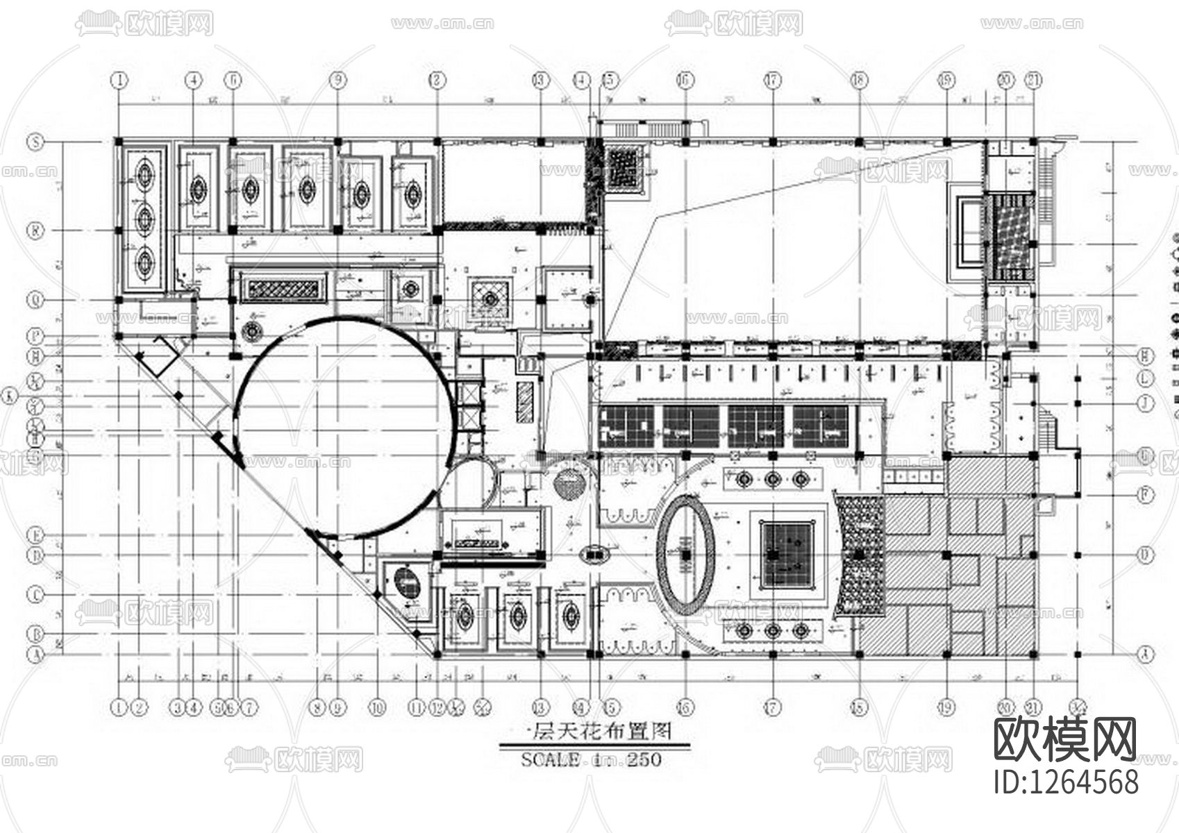 希尔斯池典桑拿浴会所cad施工图下载（渲染图7）