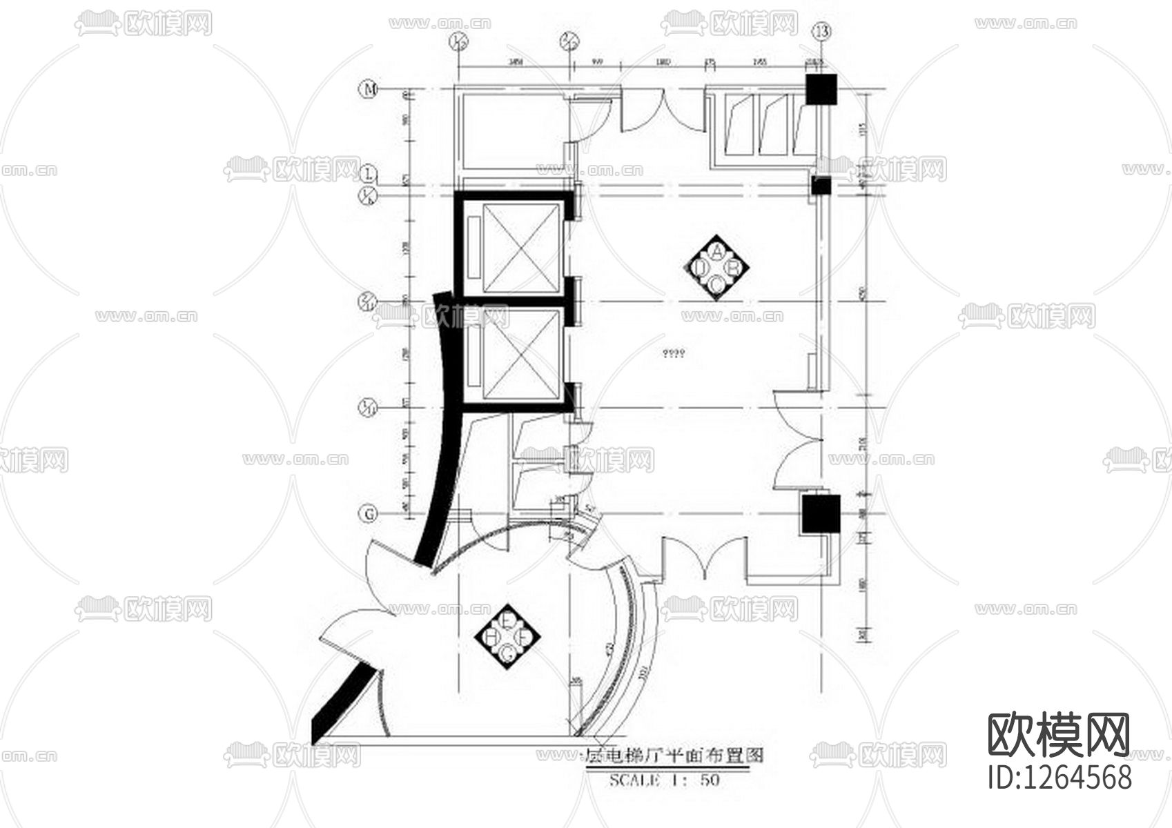 希尔斯池典桑拿浴会所cad施工图下载（渲染图6）