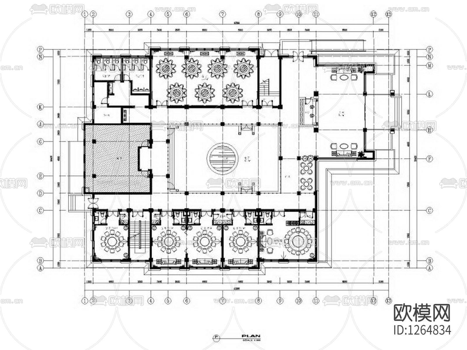 生态养生园cad施工图下载（渲染图1）