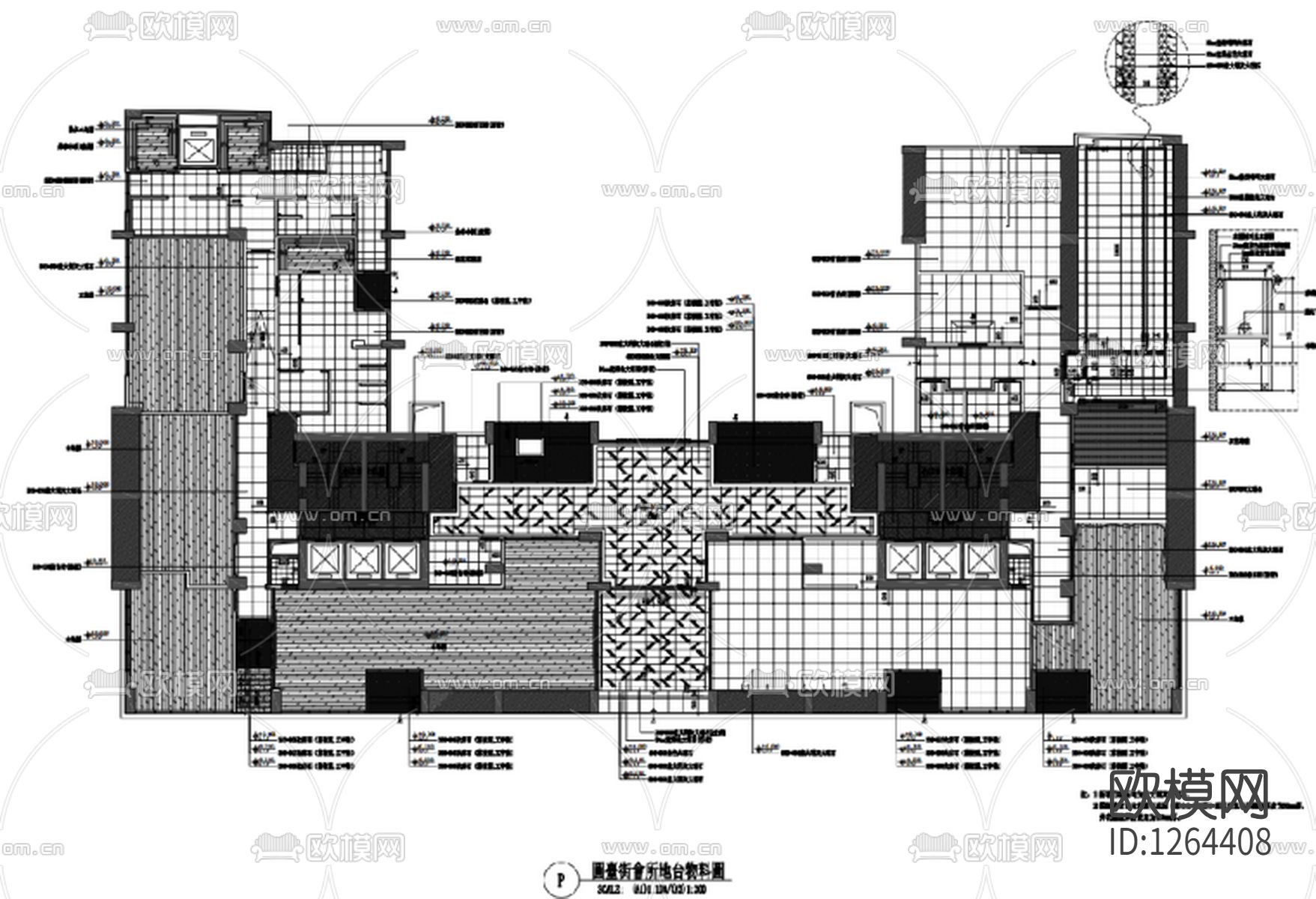 会所cad施工图下载（渲染图7）