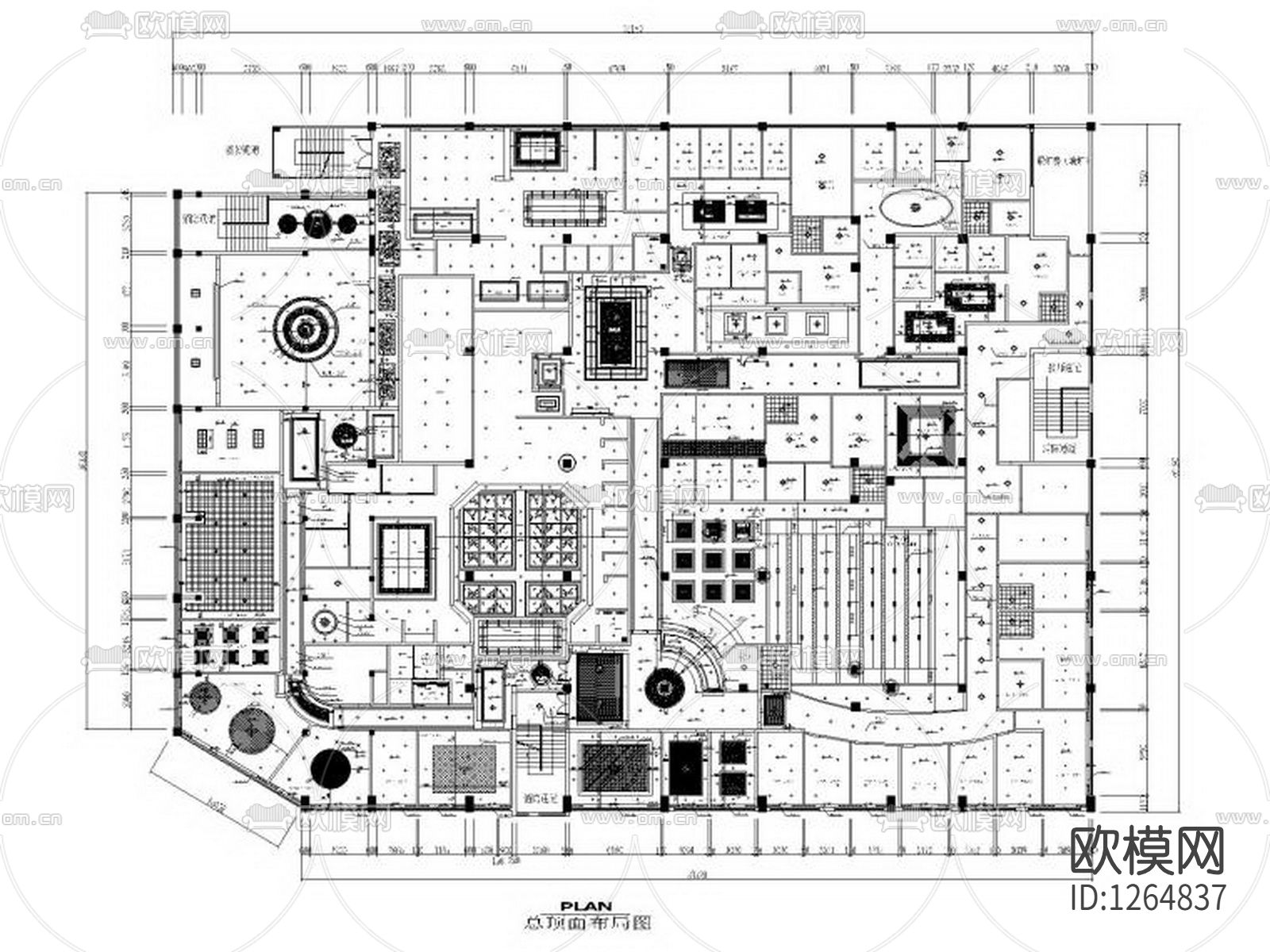 洗浴中心SPA会所cad施工图下载（渲染图5）