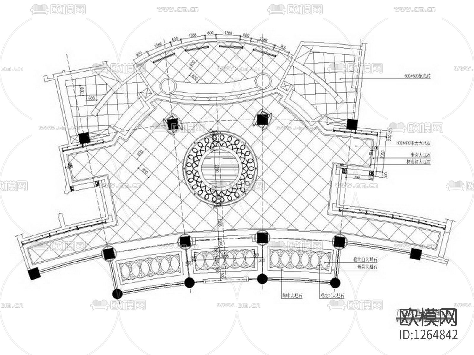 酒店水疗中心cad施工图下载（渲染图9）