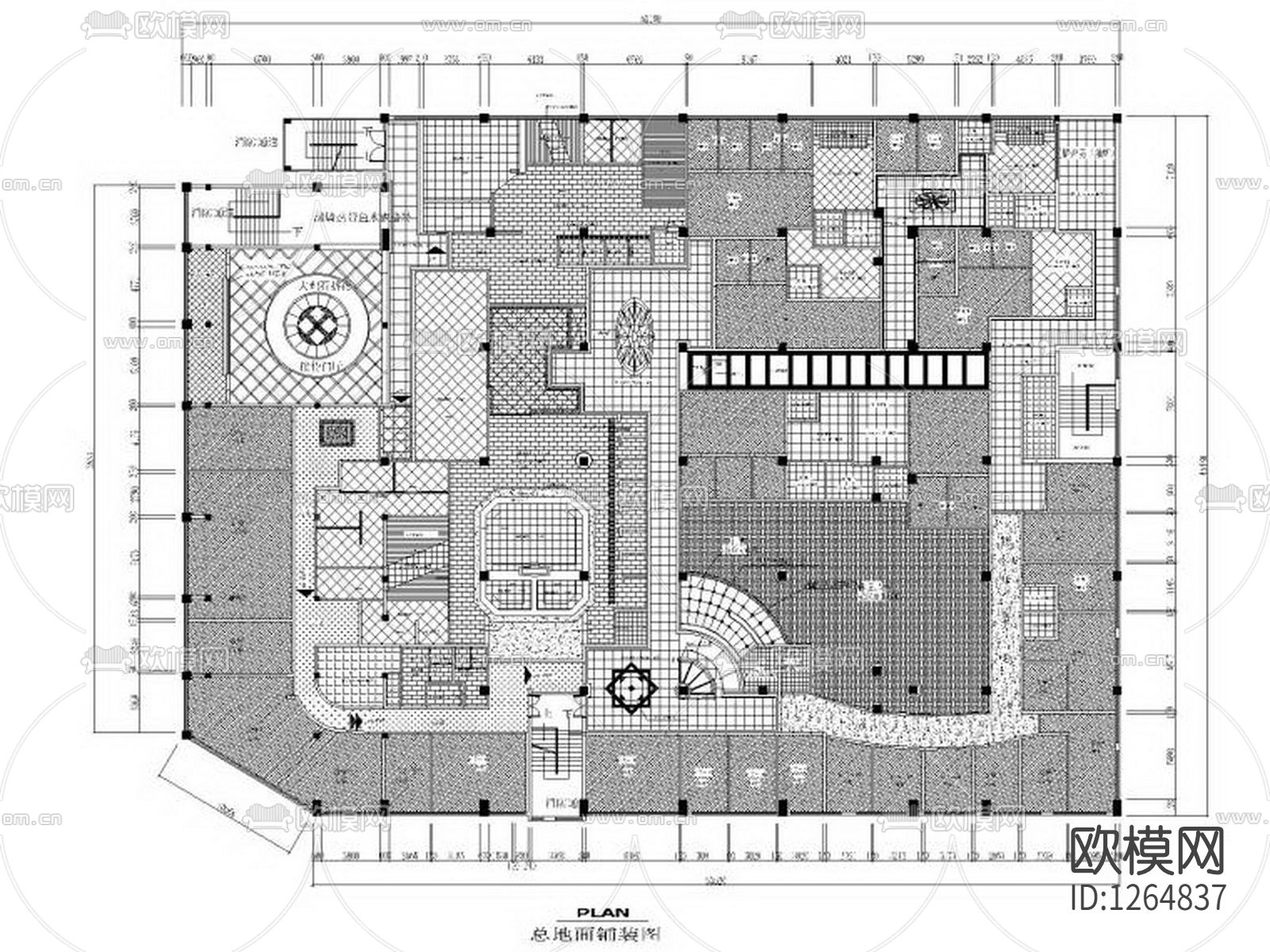 洗浴中心SPA会所cad施工图下载（渲染图9）