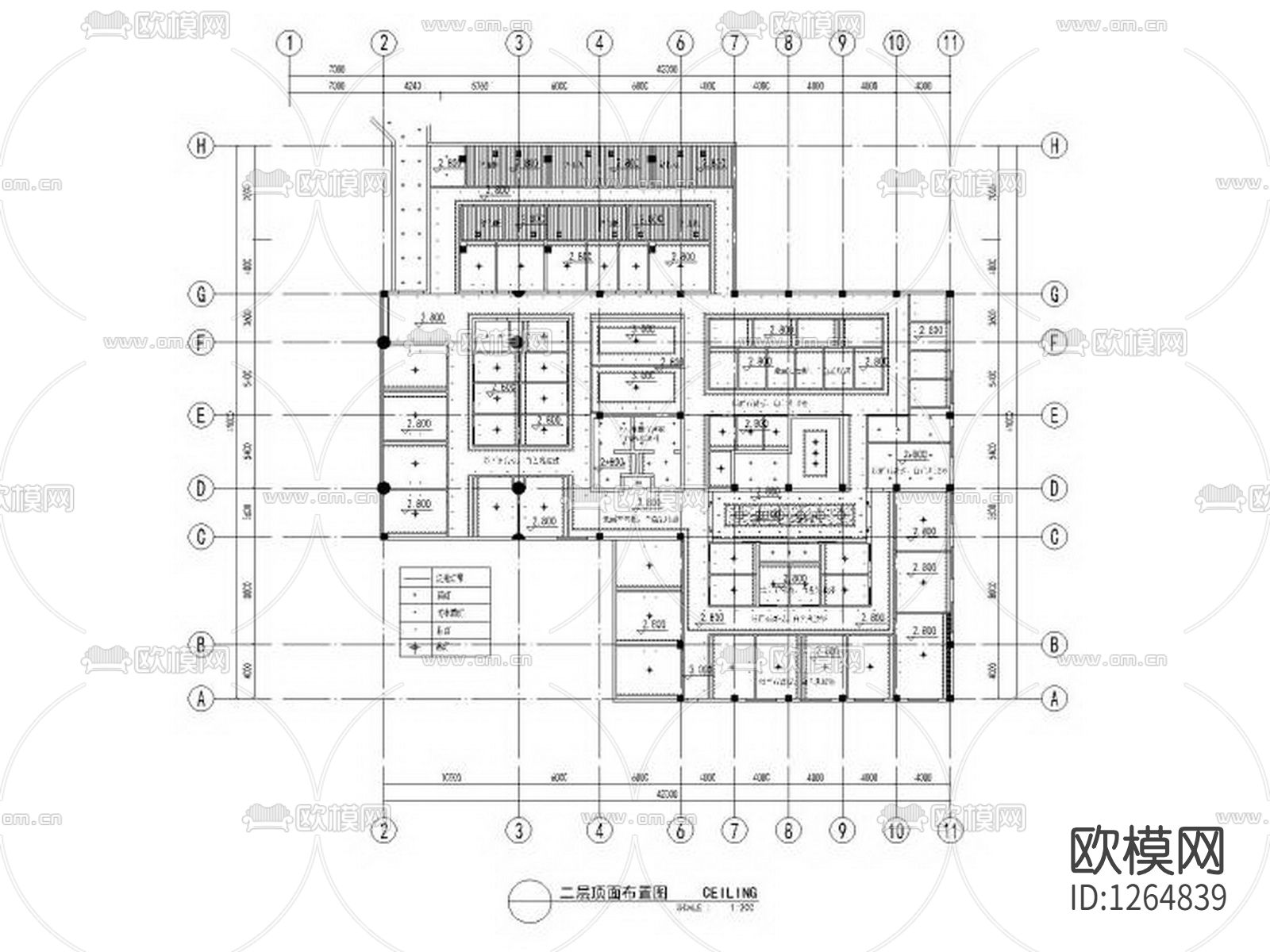 洗浴中心浴场装修cad施工图