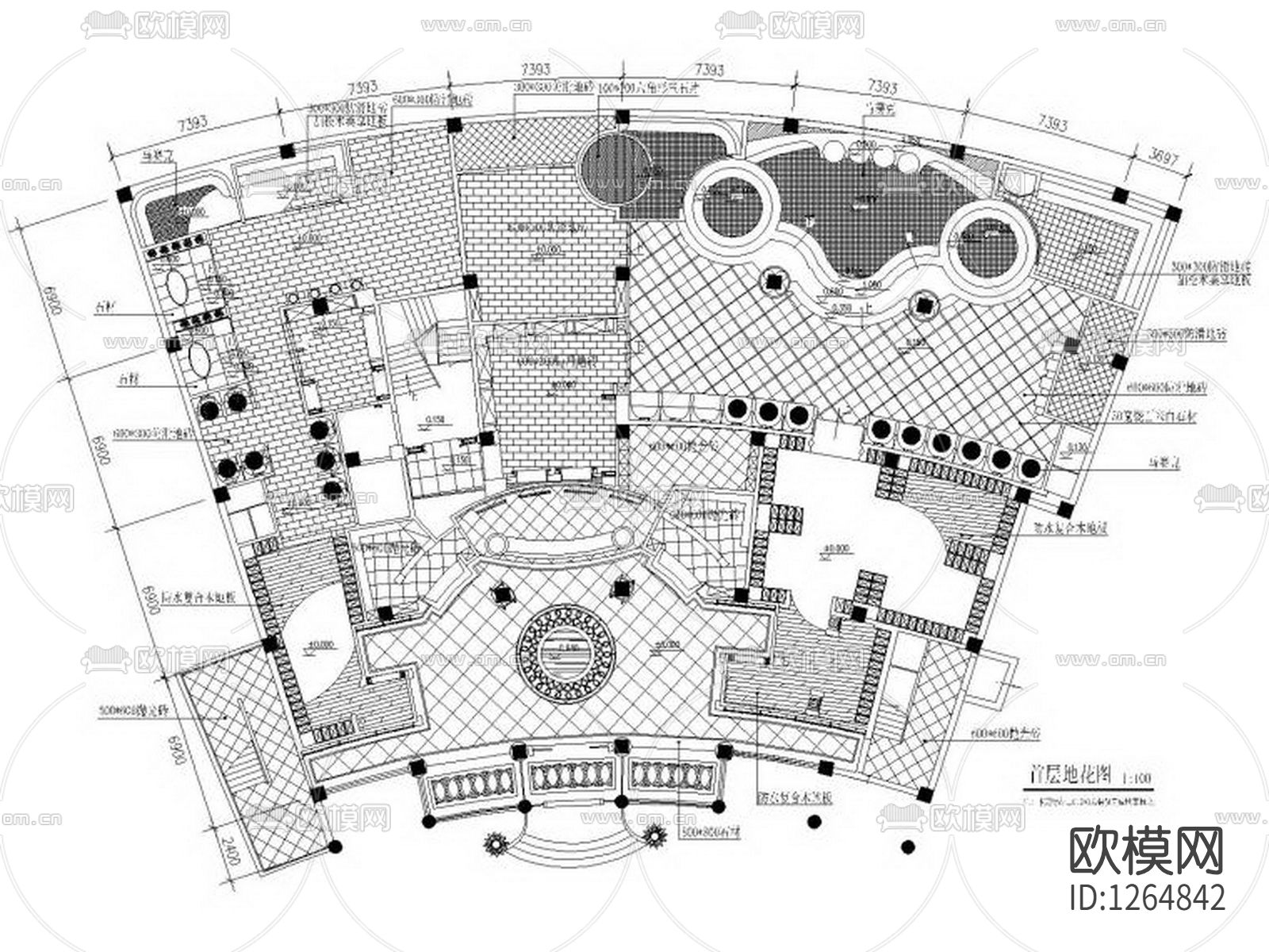 酒店水疗中心cad施工图下载（渲染图8）