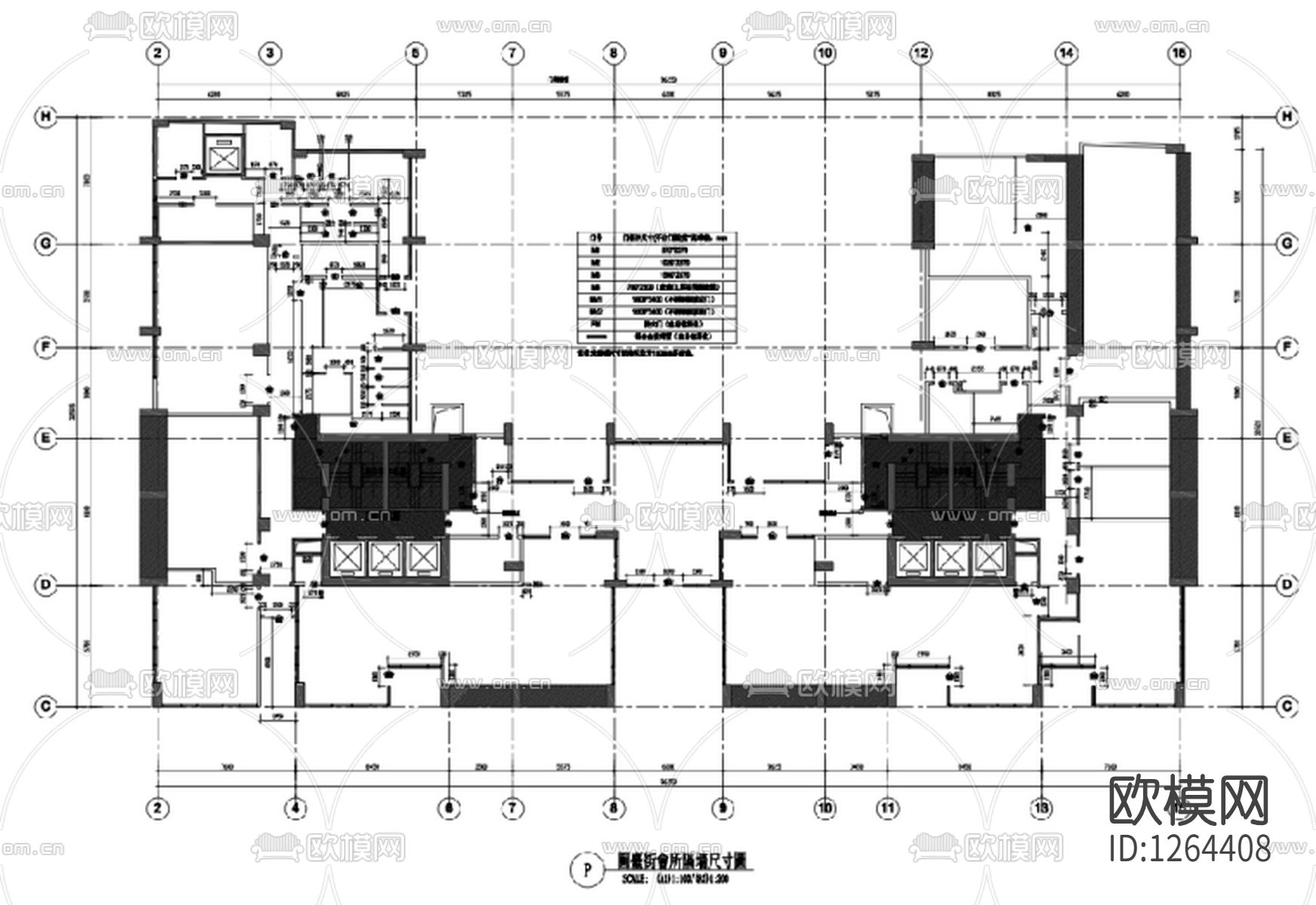 会所cad施工图下载（渲染图6）