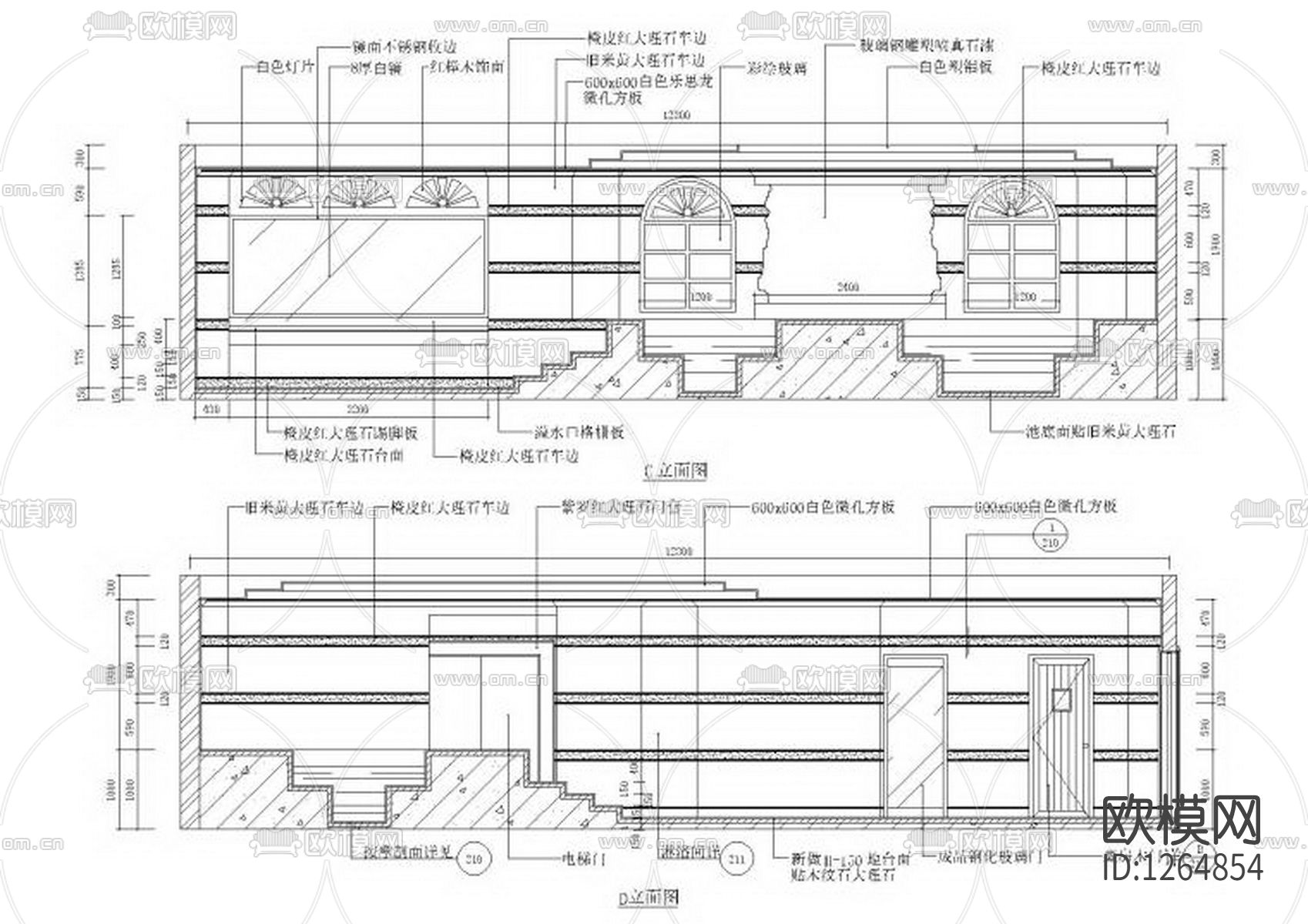 桑拿休闲会所cad施工图下载（渲染图4）