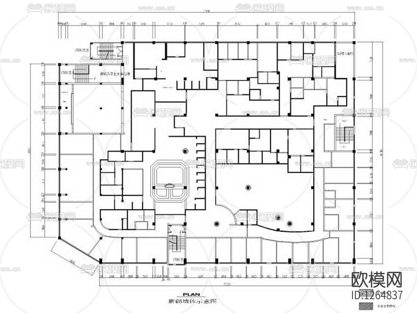 洗浴中心SPA会所cad施工图下载（渲染图3）