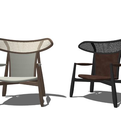 现代布艺休闲椅su模型