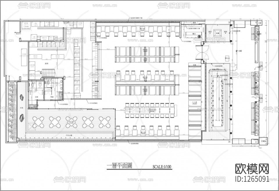 现代服装店旗舰店cad施工图