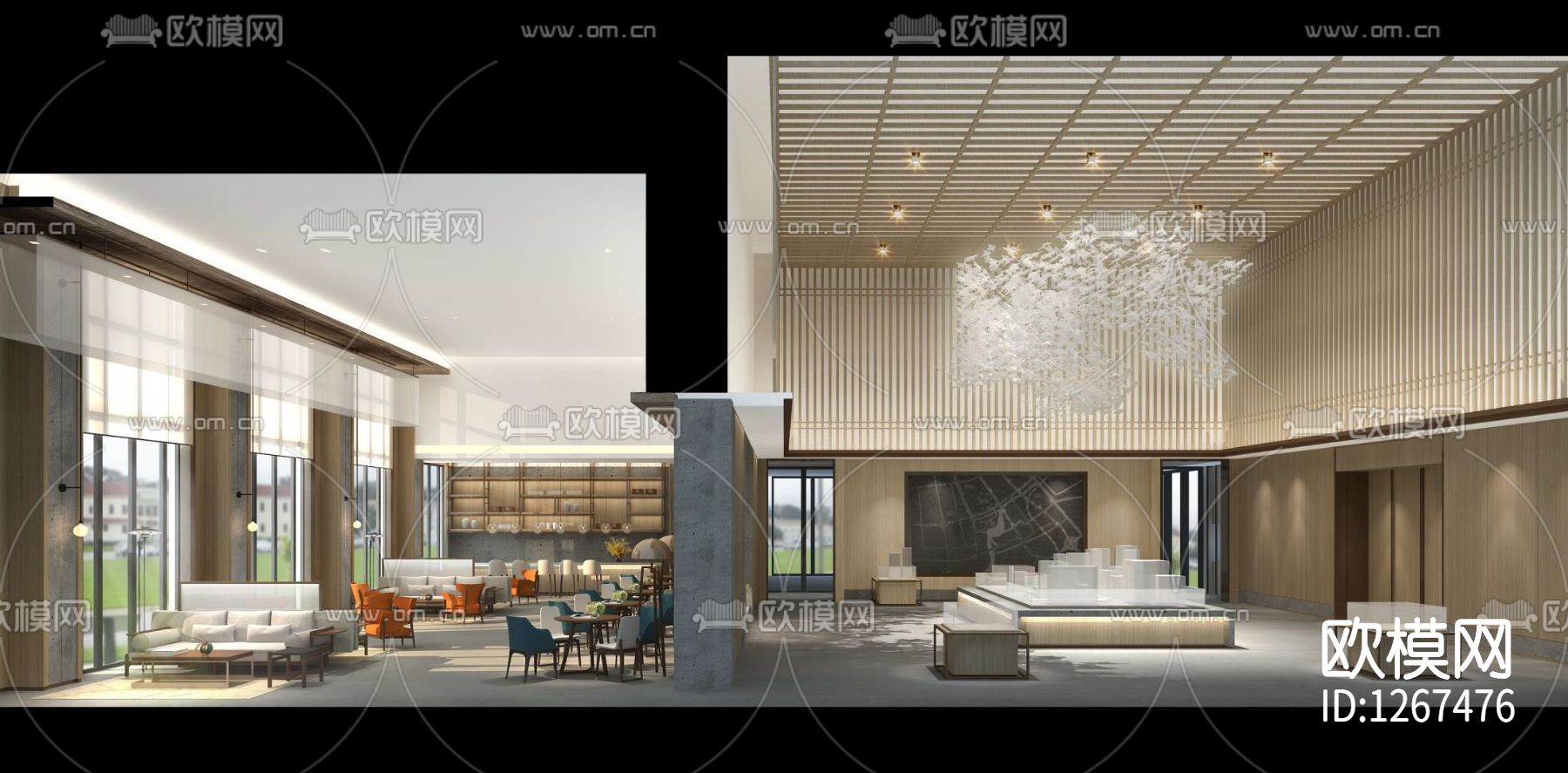 现代售楼处cad施工图下载（渲染图5）