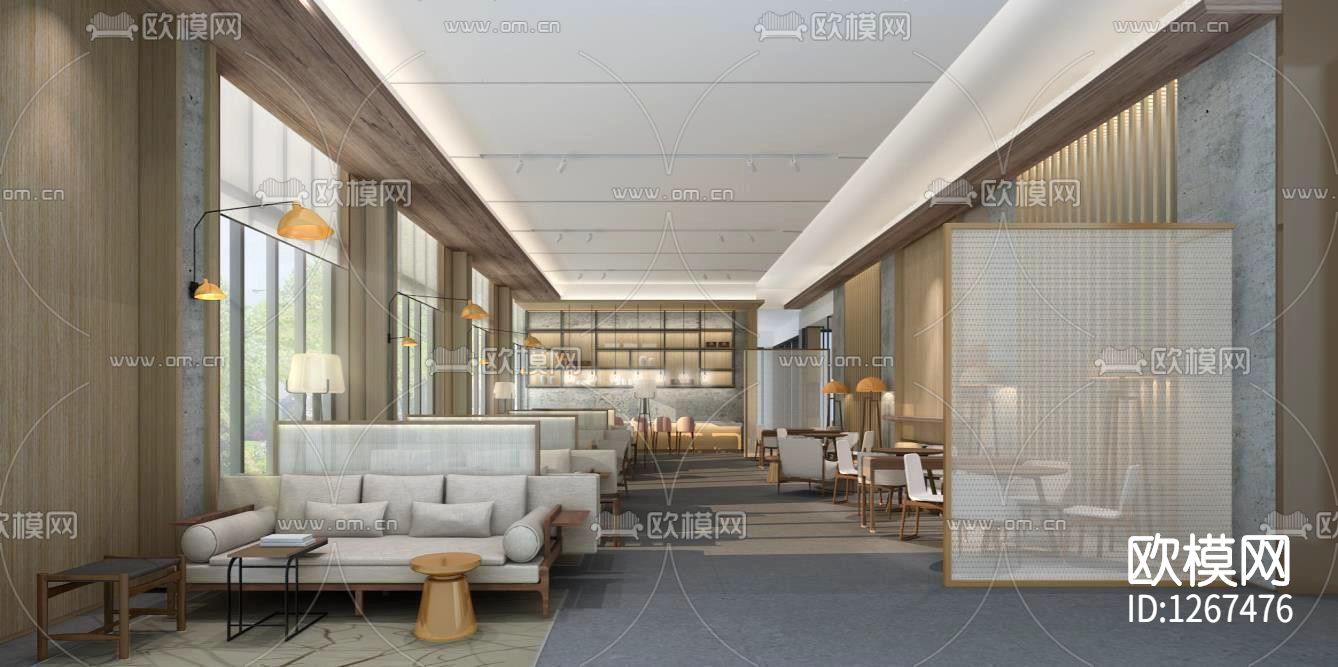 现代售楼处cad施工图下载（渲染图3）