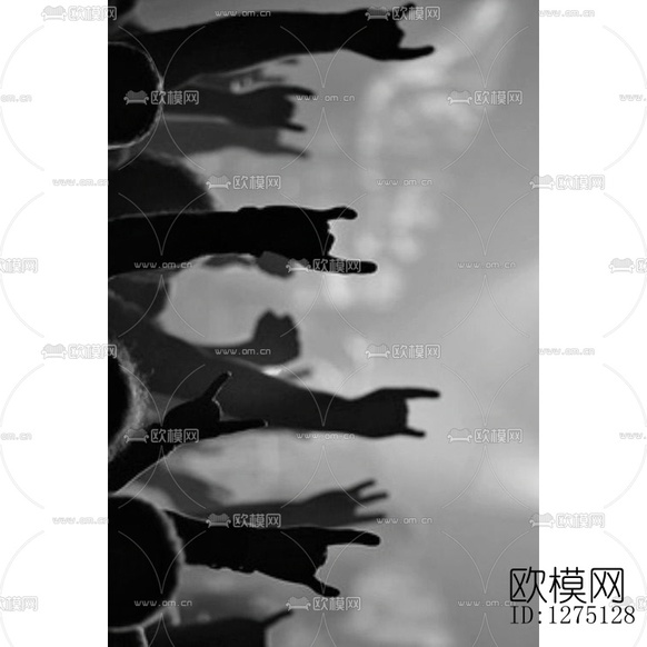 现代手势装饰画下载