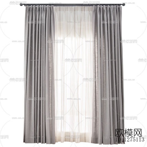 现代布艺窗帘下载