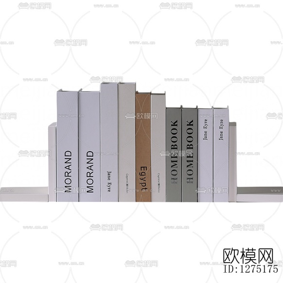 现代简约书籍摆件下载