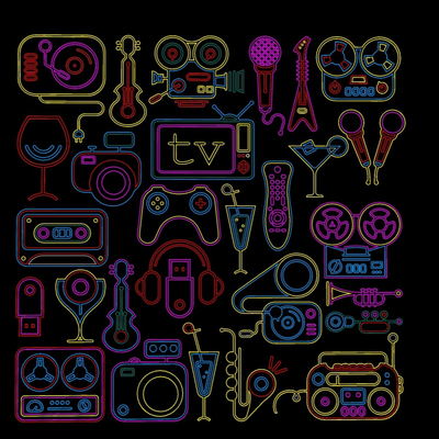  现代霓虹灯su模型 