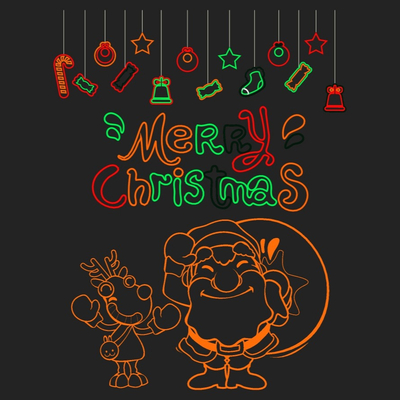  现代霓虹灯su模型 