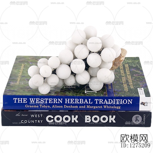 现代简约书籍葡萄串摆件下载