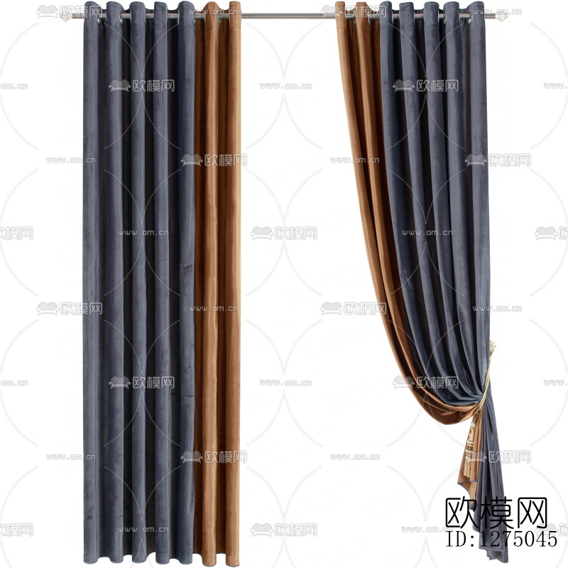 现代布艺窗帘下载