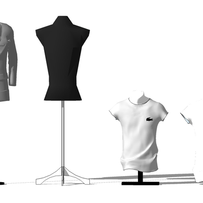  现代短袖西装su模型 