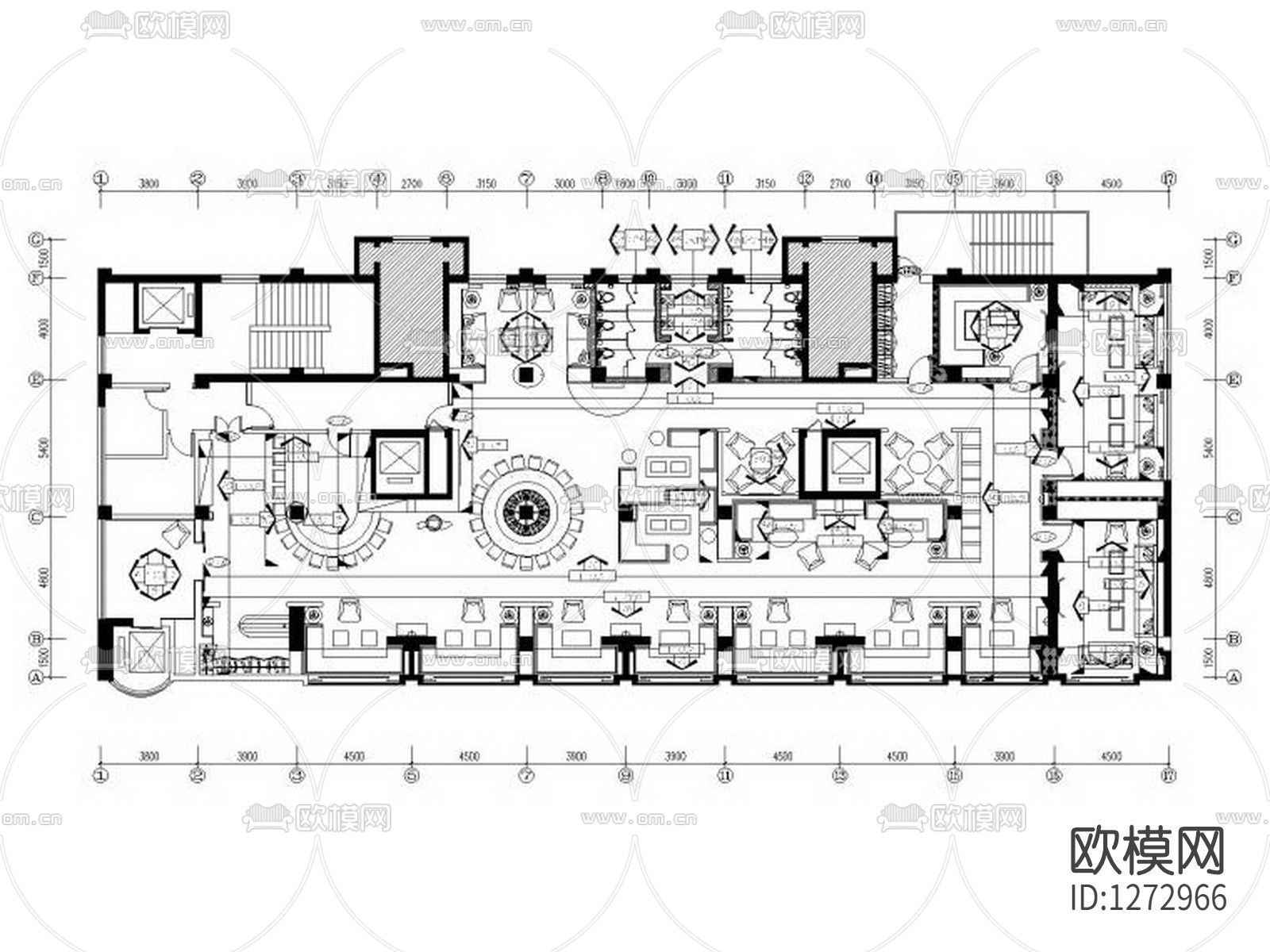 酒吧室内装修cad施工图下载（渲染图2）