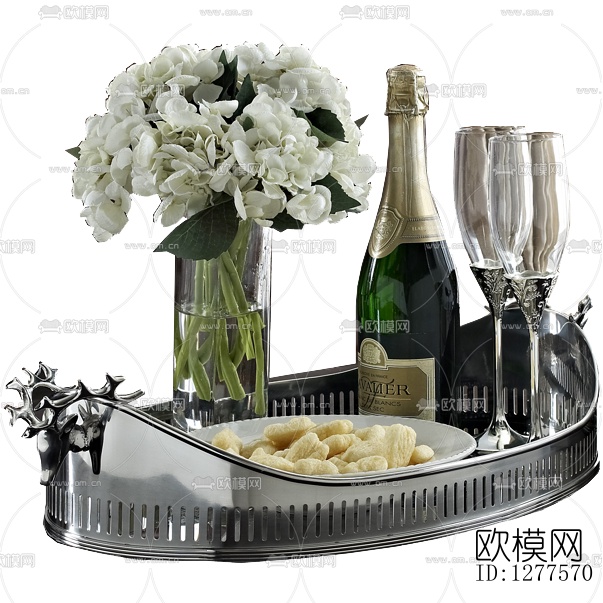 现代简约金属托盘下载