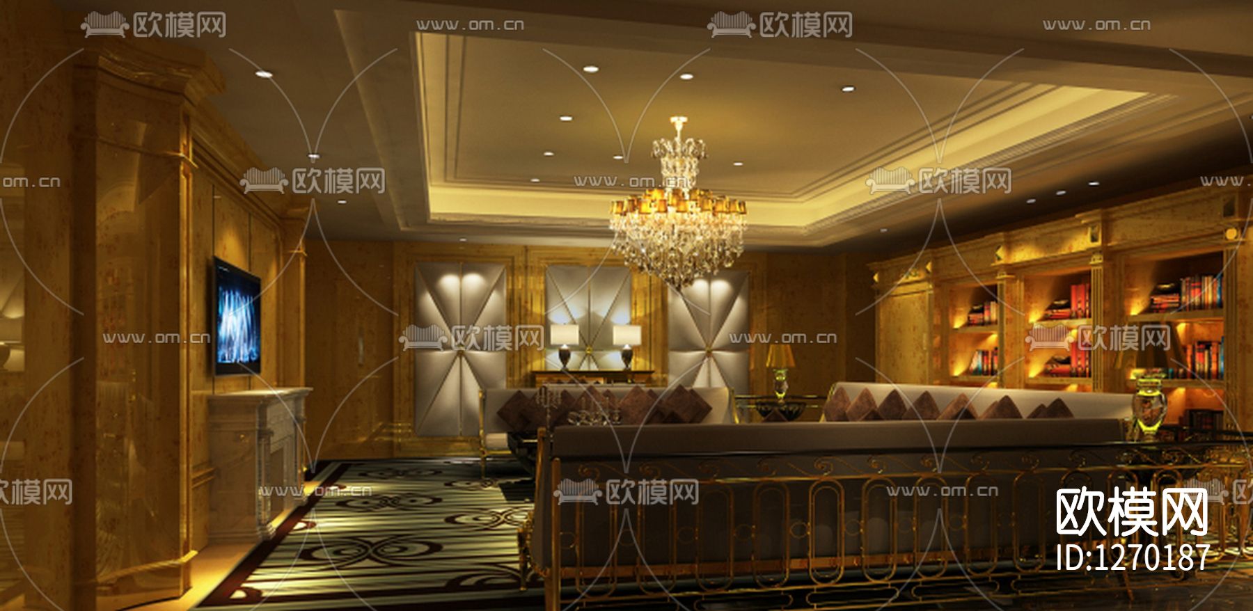 冠发夜总会室内效果图cad施工图下载（渲染图8）